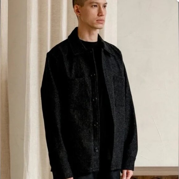 ECOLOGYST Slow Fashion Wool Harbour Coat Charcoal Grey Jacket NWOT - Picture 1 of 7